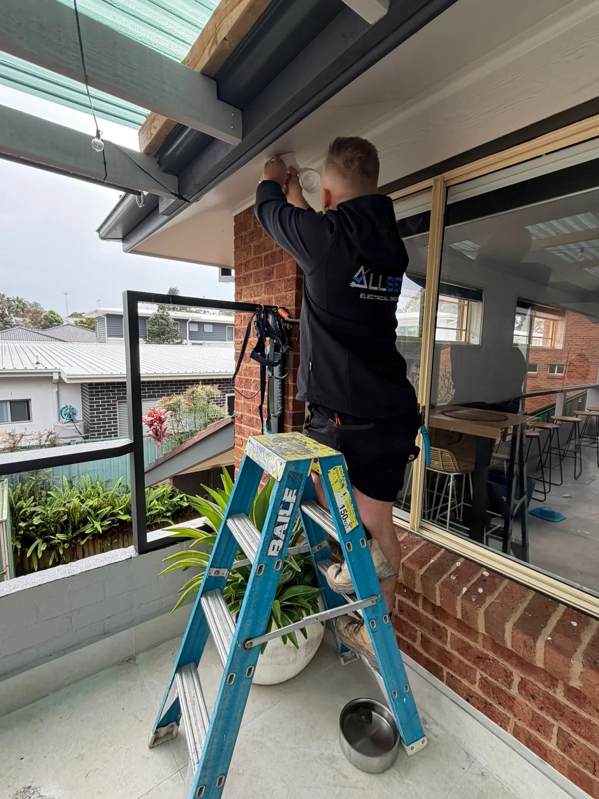 All Set Electrical completing a difficult residential installation