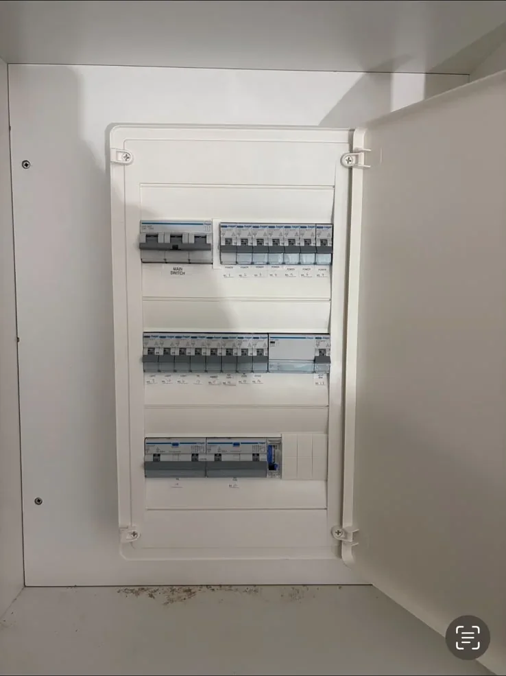 Modern residential switchboard installed by All Set Electrical